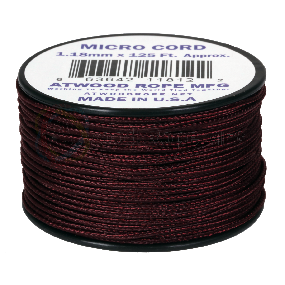 Micro Cord Tactical Braided Paracord Maroon