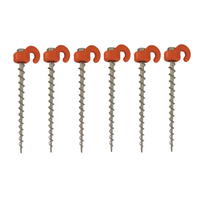 Ground Dog Peg with Hook Collar 6 Pack