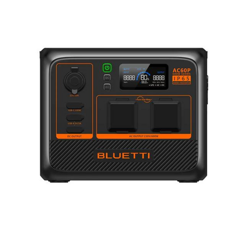 Bluetti AC60P IP65 Portable Power Station 600W 504Wh