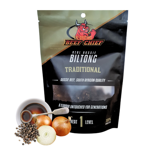 CLEARANCE Traditional Biltong 50g 100% Grass Fed - Use by 7/9/24