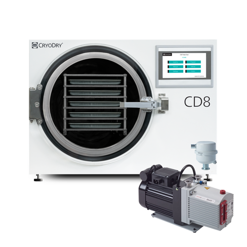 Cryodry CD8 Benchtop Freeze Dryer with Duo 6 Rotary Vane Pump