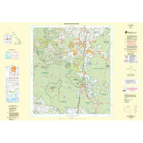 Glass House Mountains Topographic Map