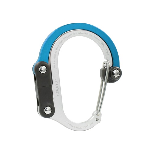 Blue Steel Heroclip 3-in-1 Clip, Swivel, Hook Carabiner (Medium)