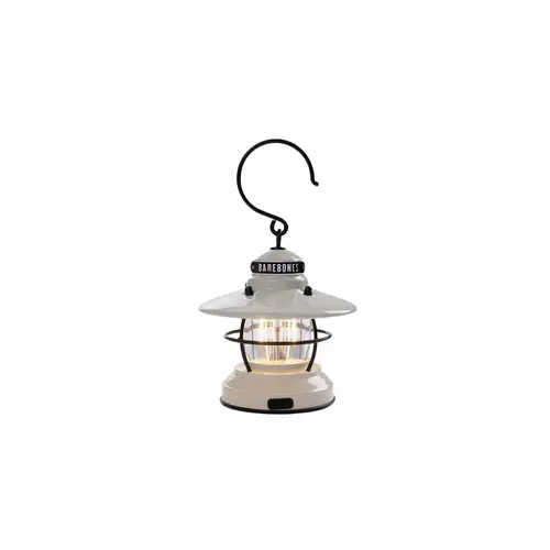 Barebones Edison Mini Lantern Vintage White