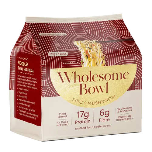 Wholesome Bowl Noodles - Spicy Mushroom 4 Pack