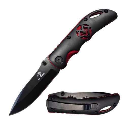 Wolf Creek Red & Black Pocket Knife